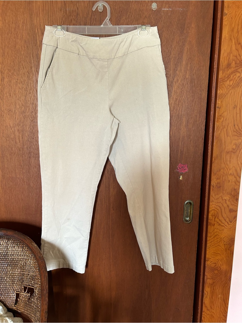 Light Beige Women's Straight Leg Pants